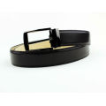 Reversible black buckle belt man leather belt